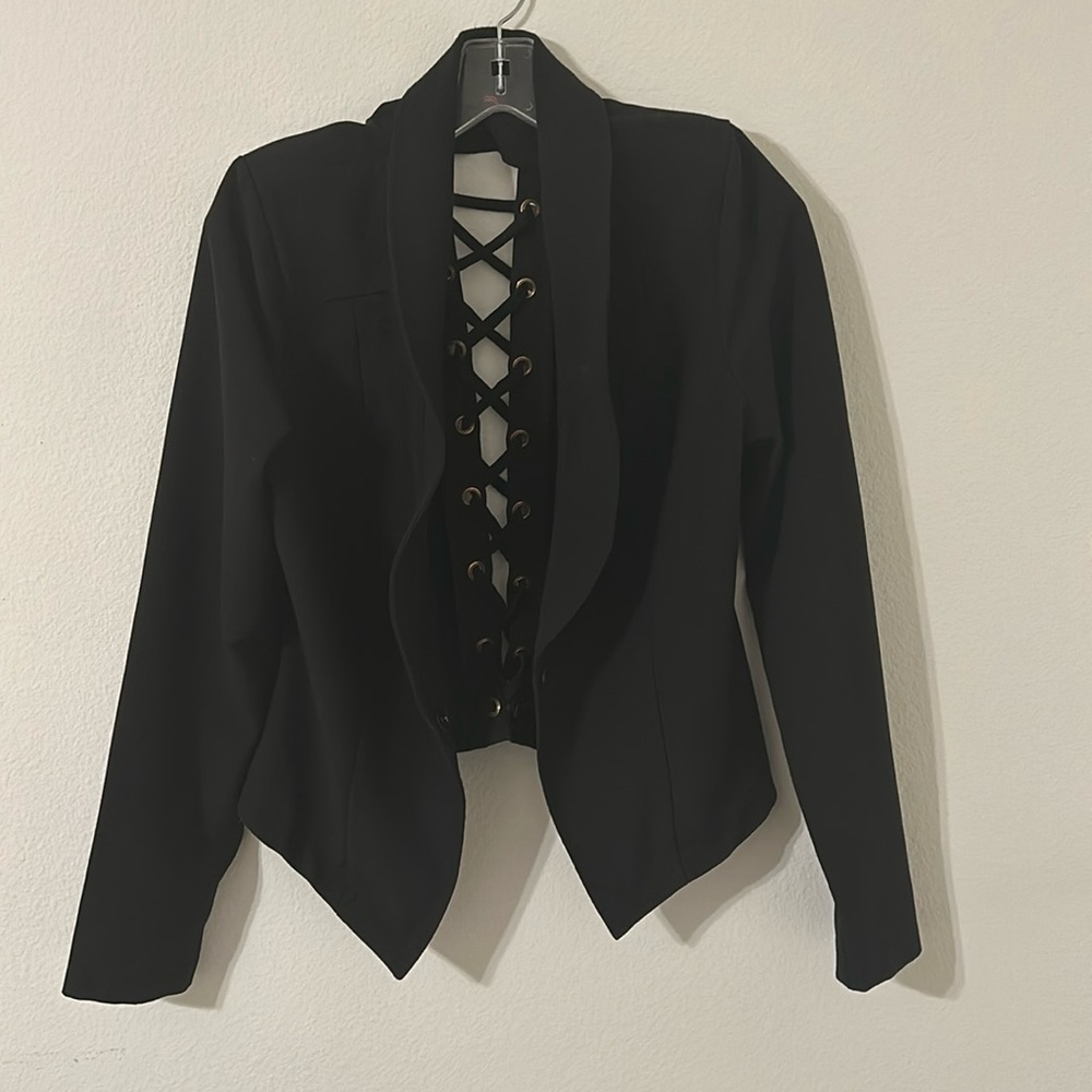 Women’s Fashion Laced Up Tailored Vest Size Large